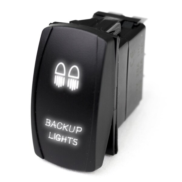 Race Sport Led Rocker Switch W/ White Led Radiance (Backup Lights) RSLJ2W - main